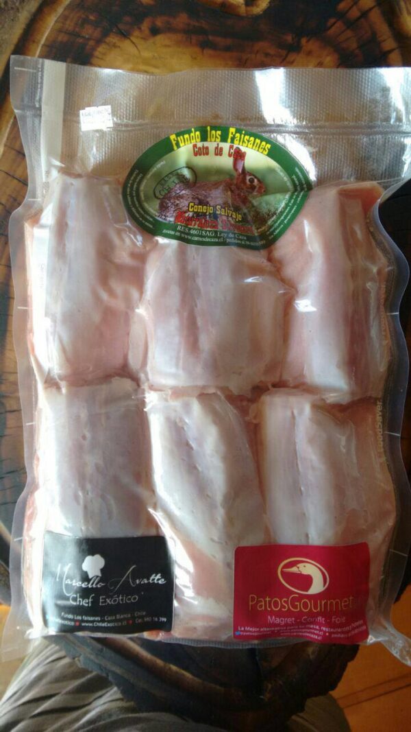 Lomo de Conejo  Pack 1 kilo a 2.5 kilos Valor $28.000 kilo